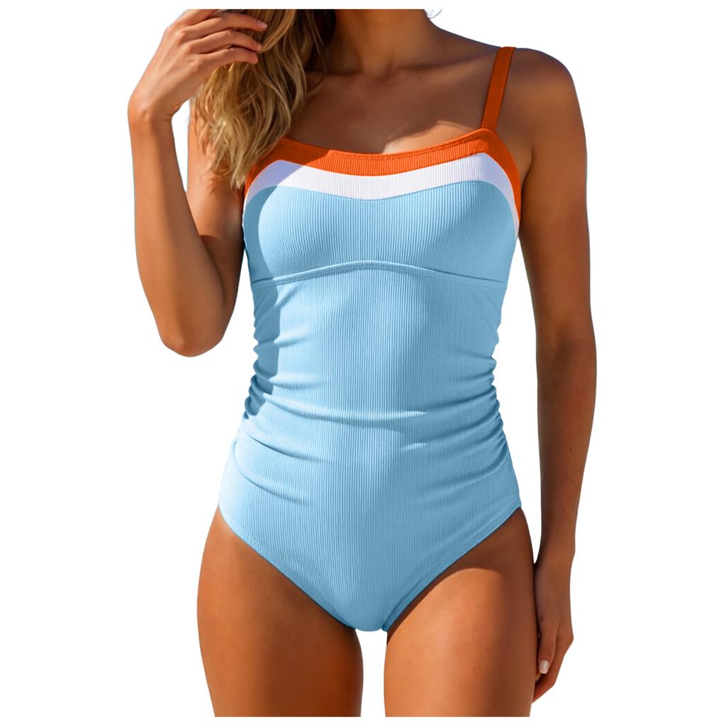 Maillot de bain une pièce pour femme Filles Imprimé Color Block Maillots de bain Costumes de bain Sportifs Maillot de bain rembourré maillot de bain