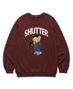 SHIRTER Camera Bear Sweatshirt (Sls035) Burgundy (B Type)