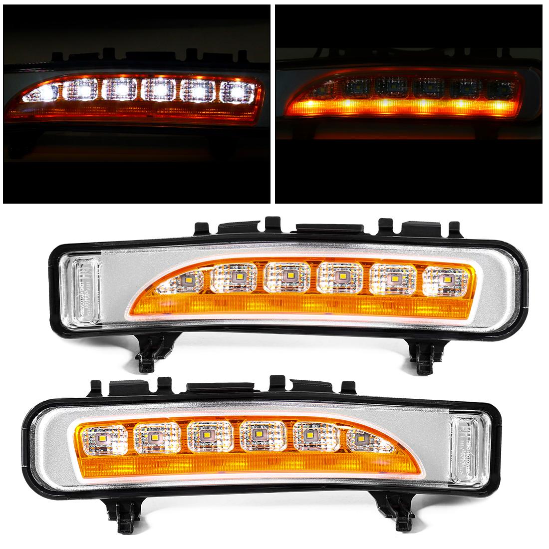 Sales Dual 3 Colors Yellow Cover DRL Daytime Running Lights Fog Lamp Daylights for Ford Edge