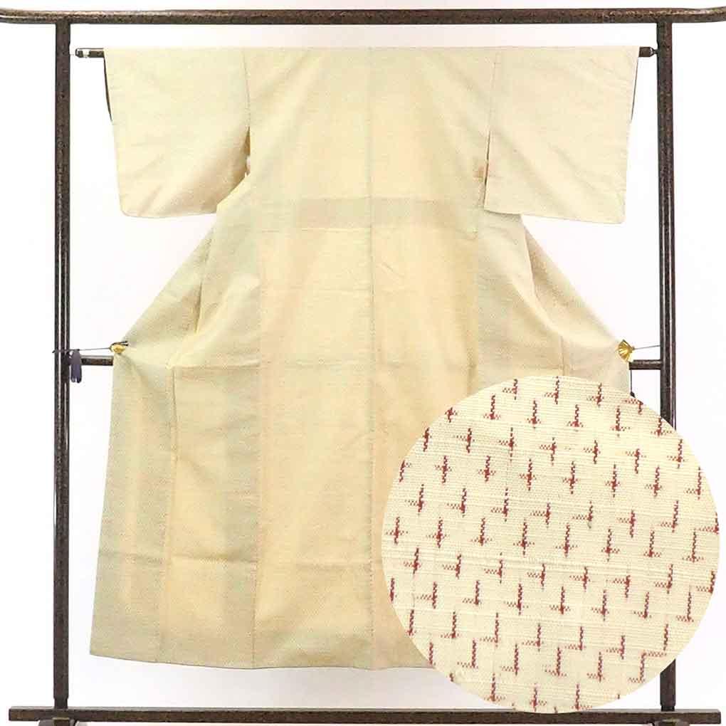 Tsumugi Recycled Kimono, Length 152cm, Sleeve 62cm, Front Width 23cm, Back Width 28cm, Sleeve Length 44cm, Pure Silk (Silk), Ladies, Lined