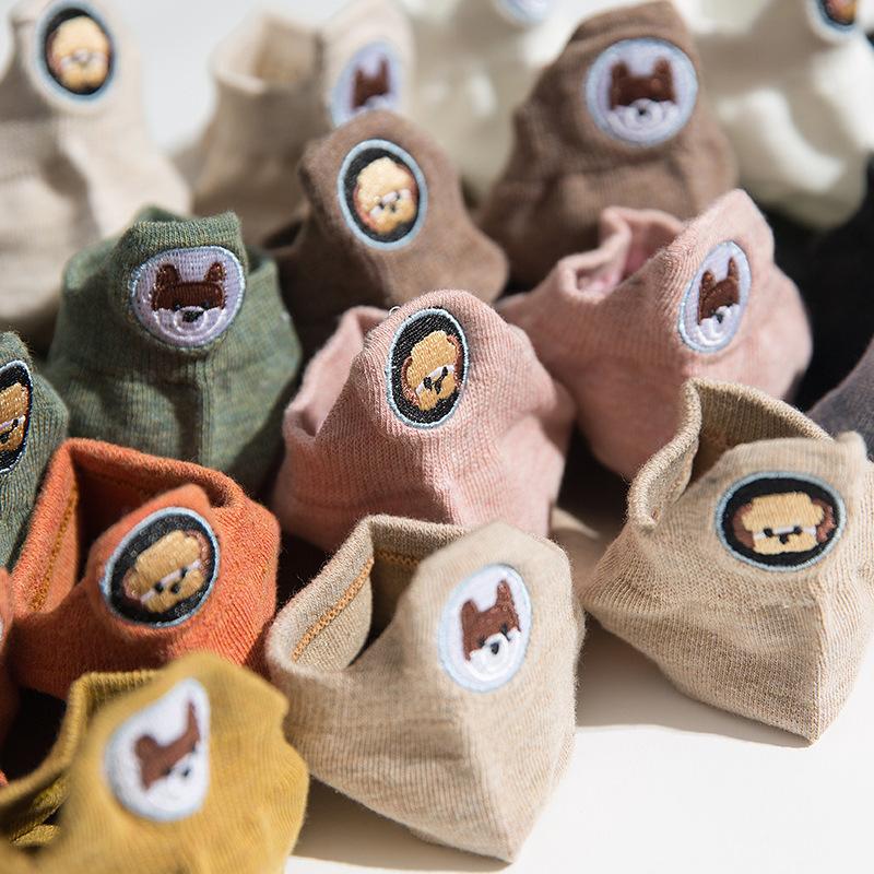 Warm Harajuku Cute Embroidery Animal Funny Socks Women Kawaii Japanese Skarpetki Socks Novelty Cotton Calcetines Mujer Sokken