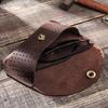 Retro Crazy Horse Genuine Cowhide Leather Flip-top Glasses Case
