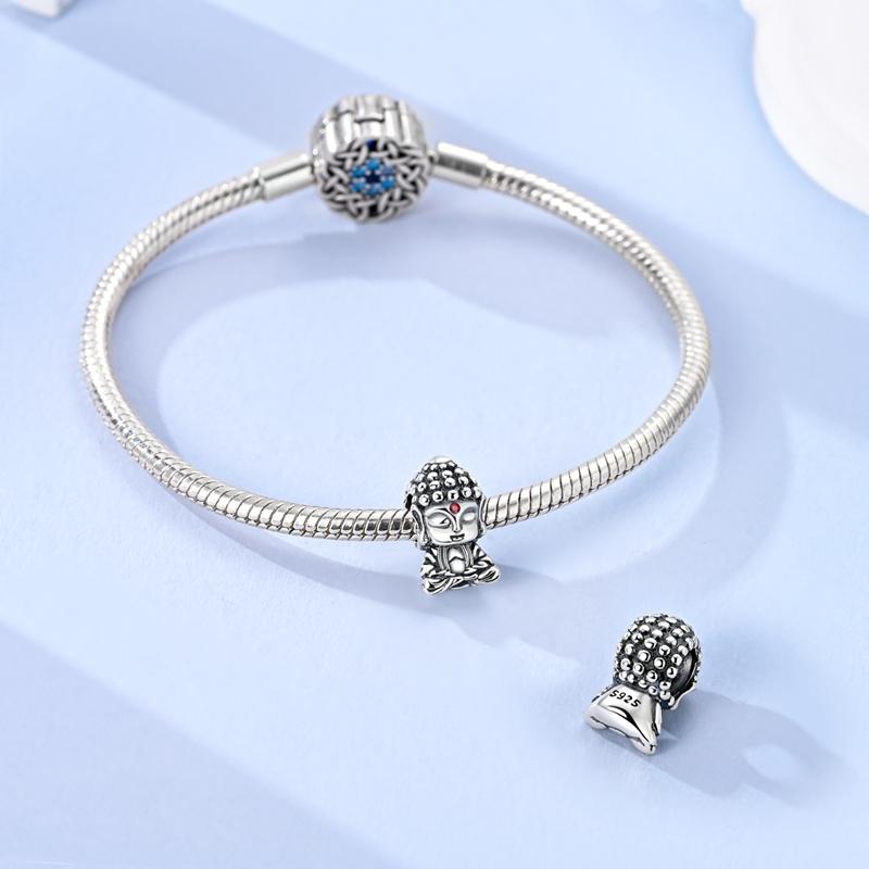 Original 925 Sterling Silber Charms Tathagata Buddha Perle Passend für Original Armband Für Frauen Männer DIY Zubehör Schmuck Geschenk