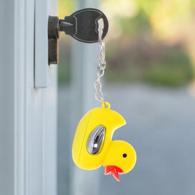 Yousheng Shocking Duck Keychain LED Light Key Ring for Pranks Funny Gadget Novelty Electric Key Chain Portable Joke Toy Great Gift for Coworkers