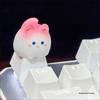 Adorable Creative 3D Cat Keycaps for Girls - Pink Cartoon Animal Design