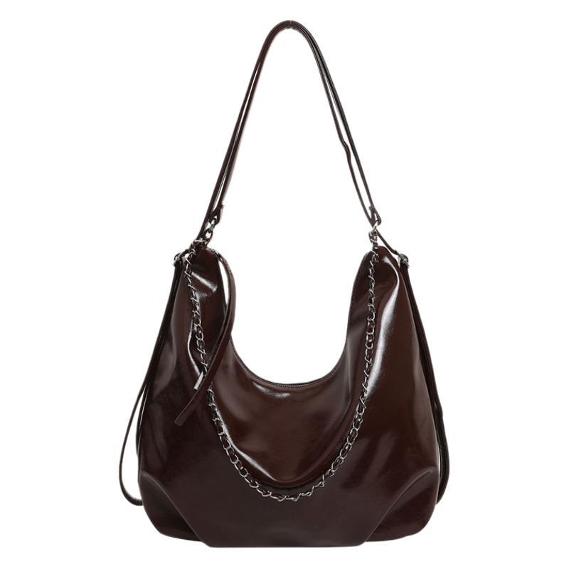 This Year, Large-capacity Women's Bags Are Popular. 2025 New Shoulder Bags, Foreign Style Autumn Underarm Chain Bags, and Backpacks Are Trendy.