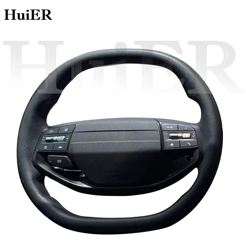 New DIY Hand Stitched Leather Steering Wheel Cover For Kia K4 2026 2026 2026 Classic Automobile Interior Modified Accessories
