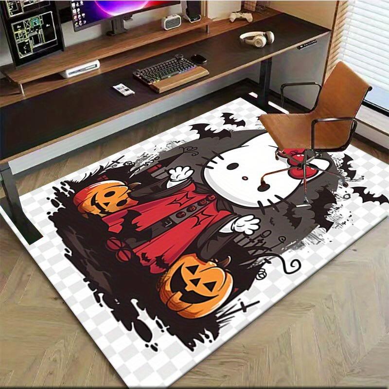 1pc Sanrio Hello Kitty Mermaid Printed Office Carpet Rectangle Rug Under The Table,Perfect Room Decor for Living Room, Bedroom, Kitchen, Non-slip Floo