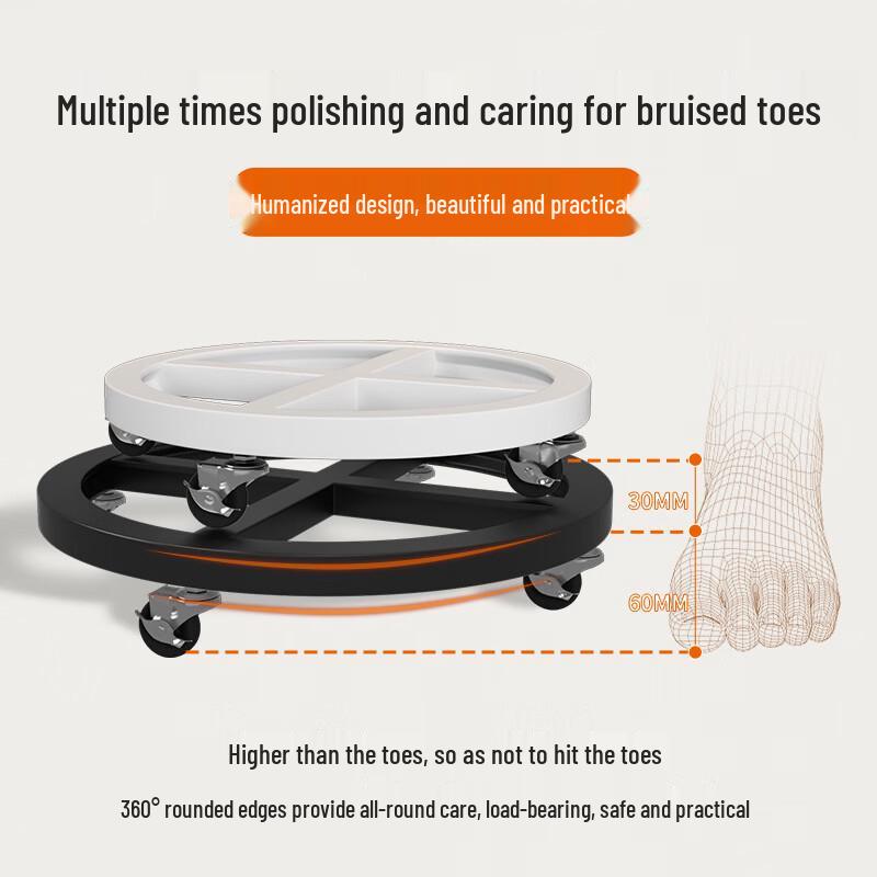 HC Circular Rolling Flower Pot Tray