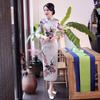 Elegante Abito Cheongsam Manica Corta Taglie Forti - Moda Retrò per Passerella e Uso Quotidiano