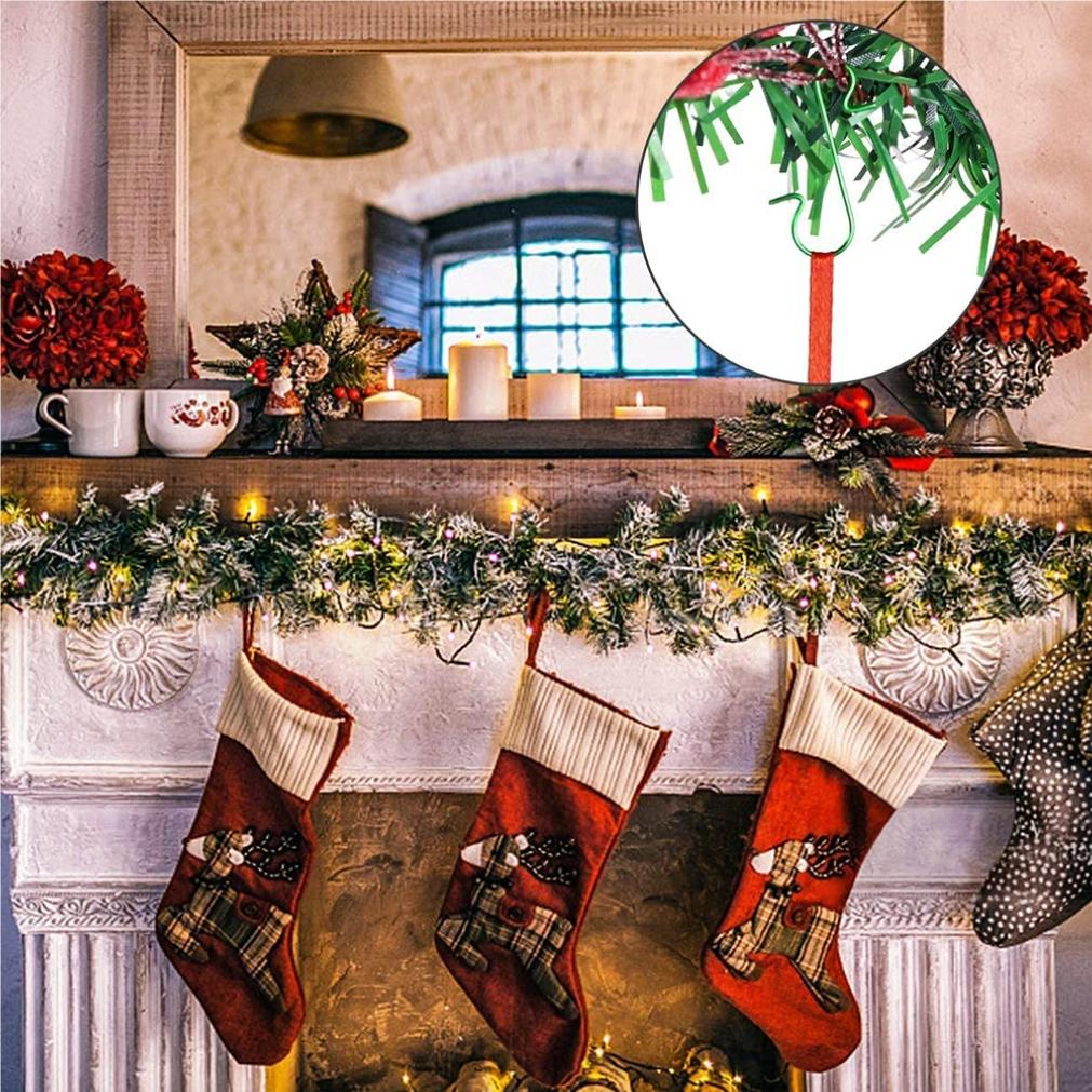50/100Pcs S-Shaped Christmas Hook DIY Xmas Tree Pendant Christmas Decoration Doll Hook For Home Party Baby Bedroom Accessories