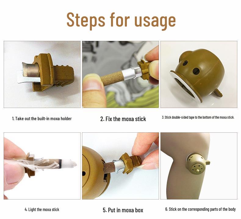 Portable Smokeless Moxibustion Device - Ancient Health Preservation Box for Moxa Sticks and Physiotherapy