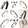 HX6F Delicate Beaded Embellished Hairband Headpiece Casual Headband Party Makeup Fashionable Hair Accessories for Women