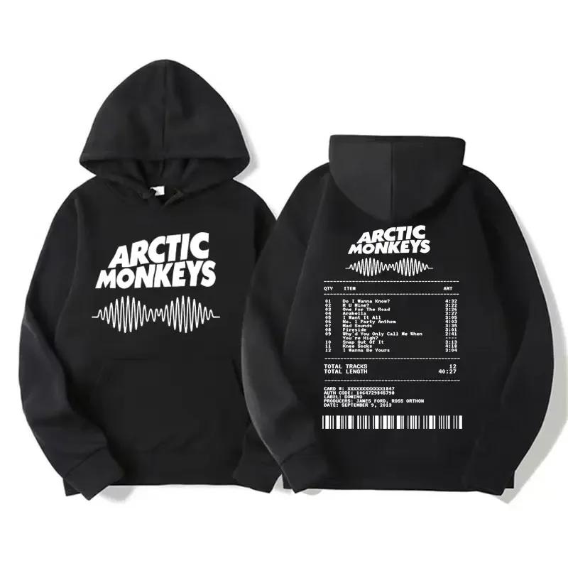 Rock Arctic Monkey Hooded Sweatshirt Hooded Sweatshirt with Music Album PatternHip Hop Retro Hooded Autumn and Winter Sweatshirt