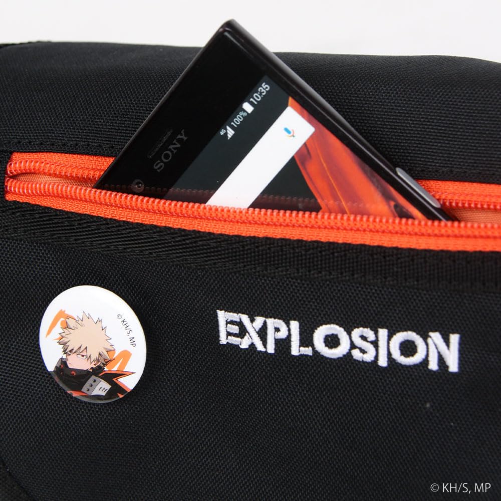 Hero Academia x OUTDOOR Flap Shoulder Bag with Can Badge ODHA02 Orange [My PRODUCTS]
