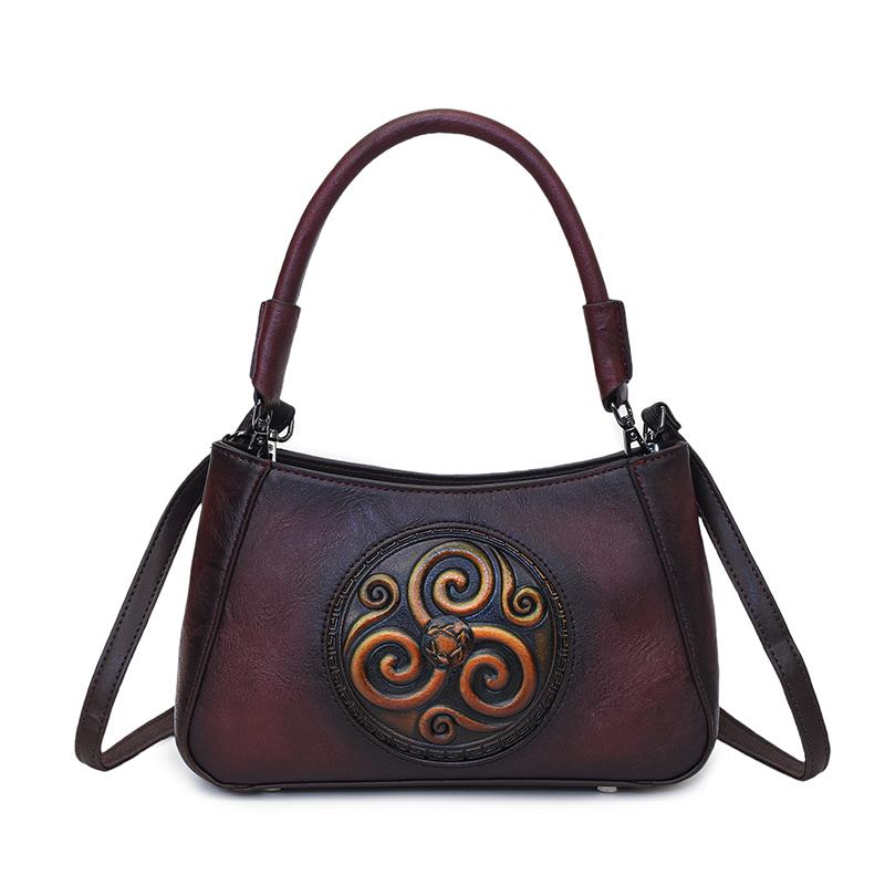Vintage Embossed PU Leather Crossbody Bags for Women Luxury Designer Female Shoulder Bag Fashion Ladies Commute Purses Handbags