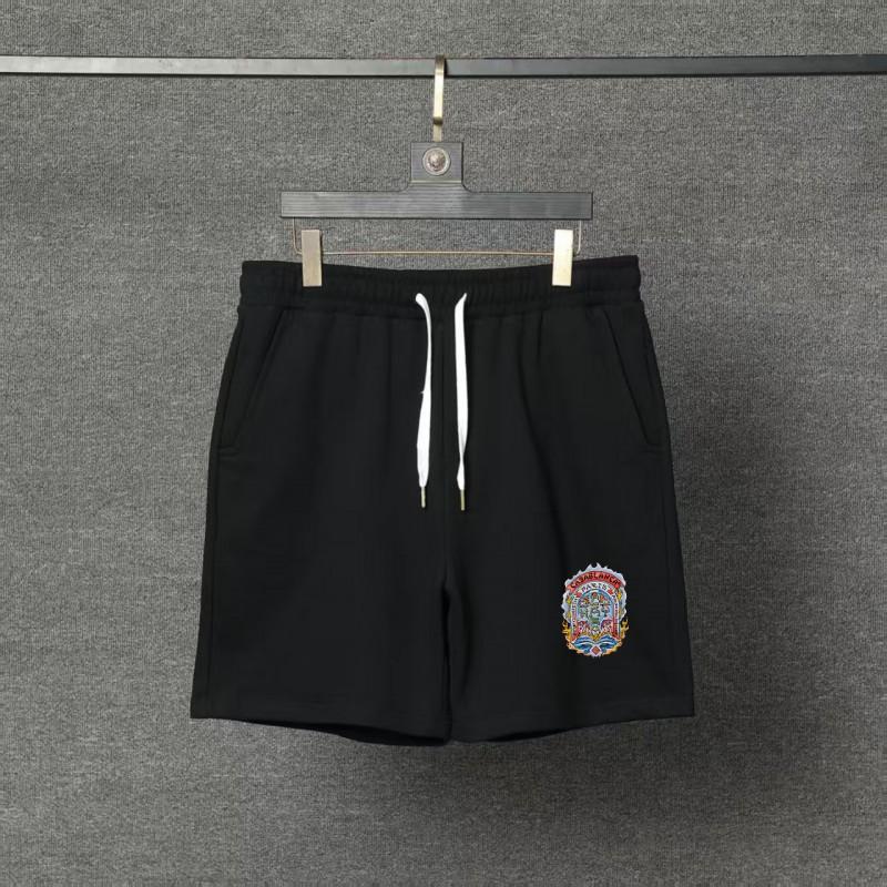 Casablanca Mens Cotton Shorts Streetwear Loose Fit Short Pants With Stretch
