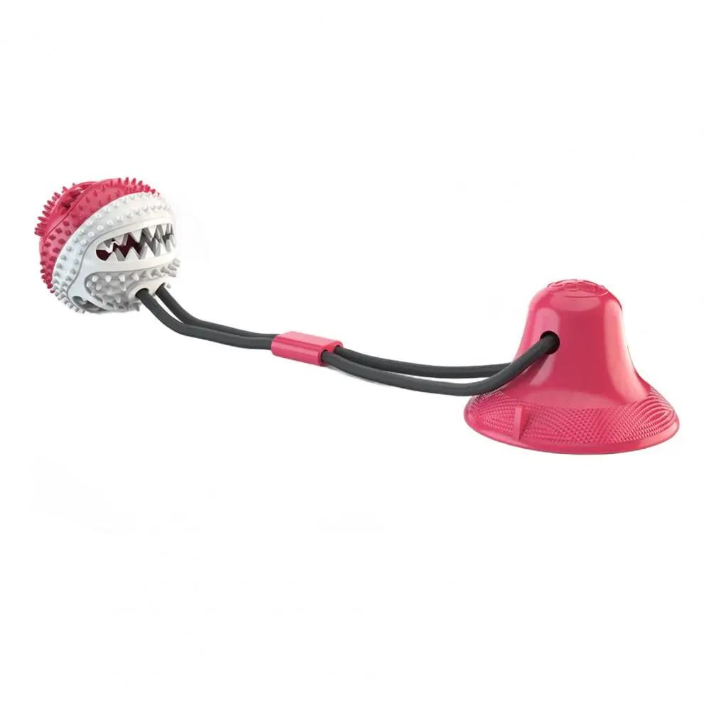 Interactive Dog Chew Toys for Aggressive Chewers Suction Cup Toy with Rope Teething Chew and Treat Dispensing Ball Puzzle Feeder XS