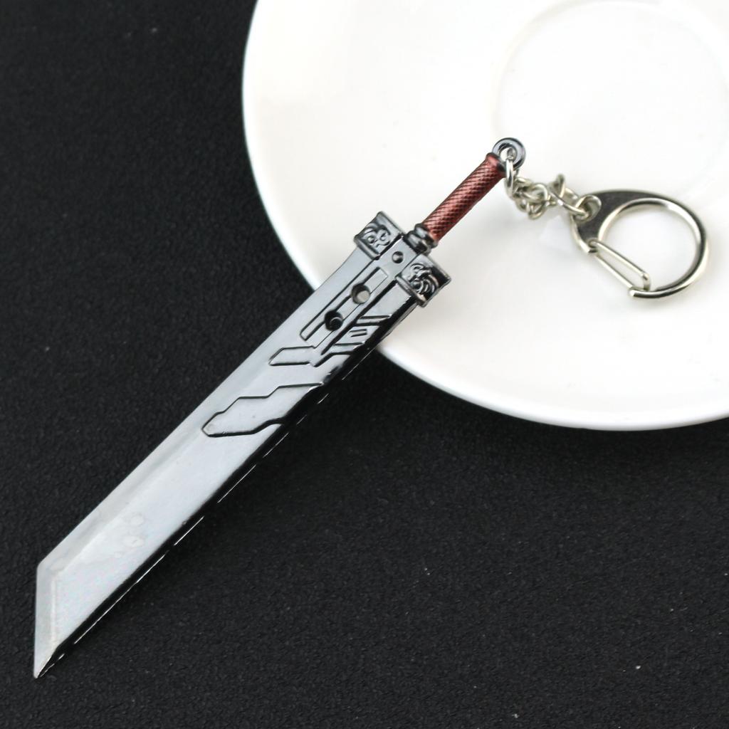 Game Final Fantasy 7 Cloud Buster Sword Keyring Remake Sword Zack Fair Metal Pendant Fans Cosplay Jewelry Gift