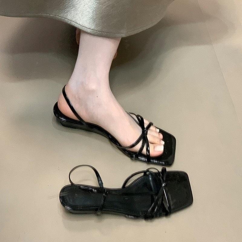 

Thin strap with skirt sexy small sandals 2025 summer new silver fashion wedge heels high heels 39
