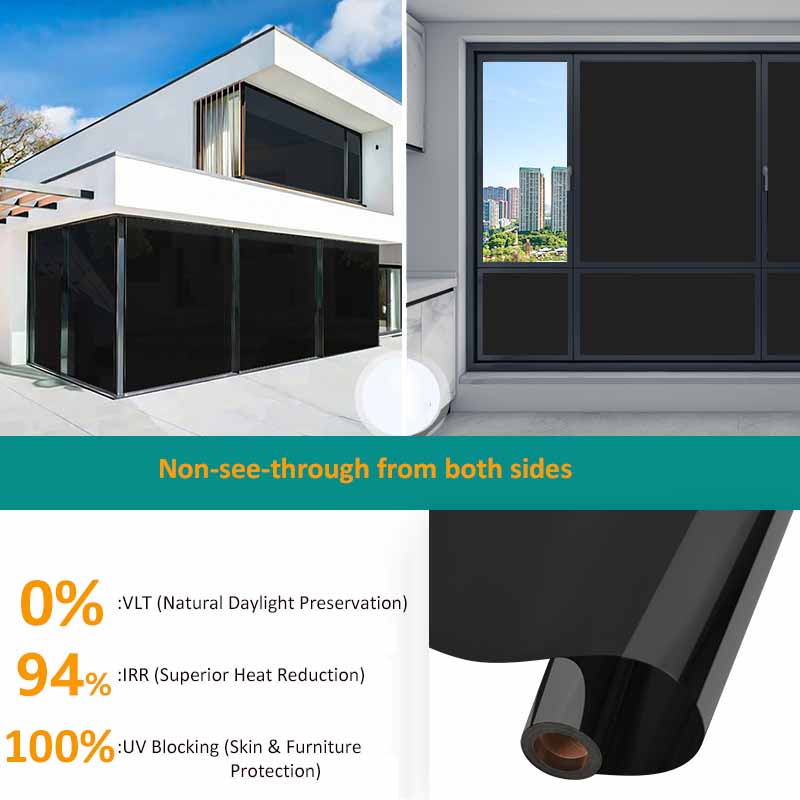 Siltumizolācijas logs Privātuma plēve pret atspīdumu vienvirziena spogulis saules plēve Mājas veikala logi UV bloķēšana