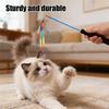 Interactive Cat Wand Toy with Long Handle Indoor Kittens Teaser Stick Small Medium Large Cats Play Exercise Boredom Toy