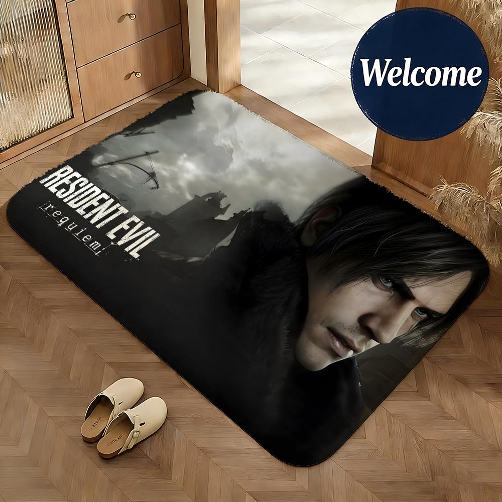 Soft Flannel Floor Mat Game Resident Evil Requiem Floor Mat Non-Slip Absorbent Doormat Bathroom Bedroom Home Decor Rug