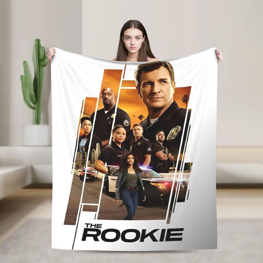 TV seriál The Rookie Flanelové deky Měkká přehozová deka do obývacího pokoje Piknik Grafické přehozy na postel Potah na pohovku