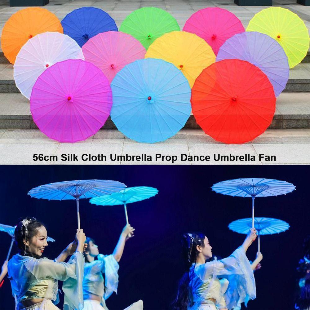 56cm Umbrella Fan Silk Cloth Classical Japan Style Umbrella Prop Dance Umbrella  Dance Performance
