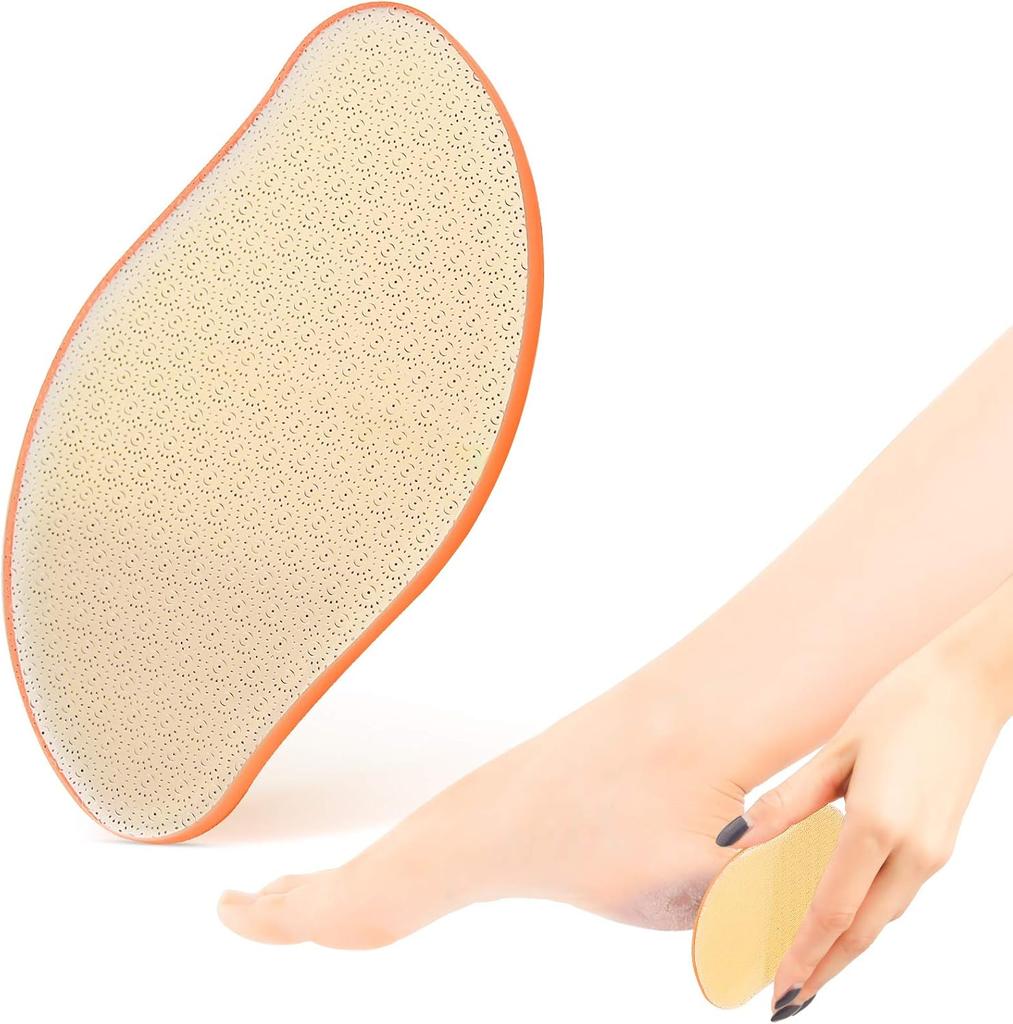 Glass Foot File Callus Remover, Crystal Pedicure Foot Scrubber for Travel Use, Portable Handheld Sized Foot Scraper for Cracked Heel - Shinning Golden