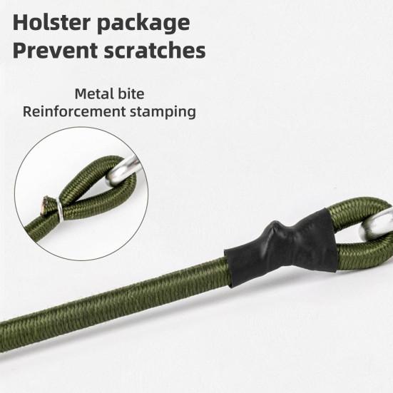 30/60/90CM Strikk med karabinkrok Kraftig utendørs camping RV telt sykkel kajakk bagasje last elastiske festestropper tau