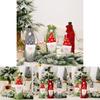 Forest Christmas Creative Santa Burlap Wine Bottle Cover For Cheer Holiday