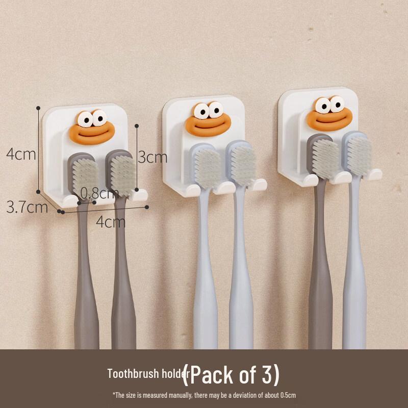 LIEI No-Punch Wall-Mounted Toothbrush Holder