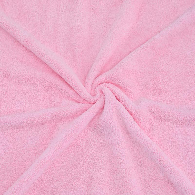 Baby Bath Towel Hooded Swaddle Blanket Solid Color Cartoon Coral Velvet Super Soft 80*80 Cm Children's Bath Towel Bathrobe