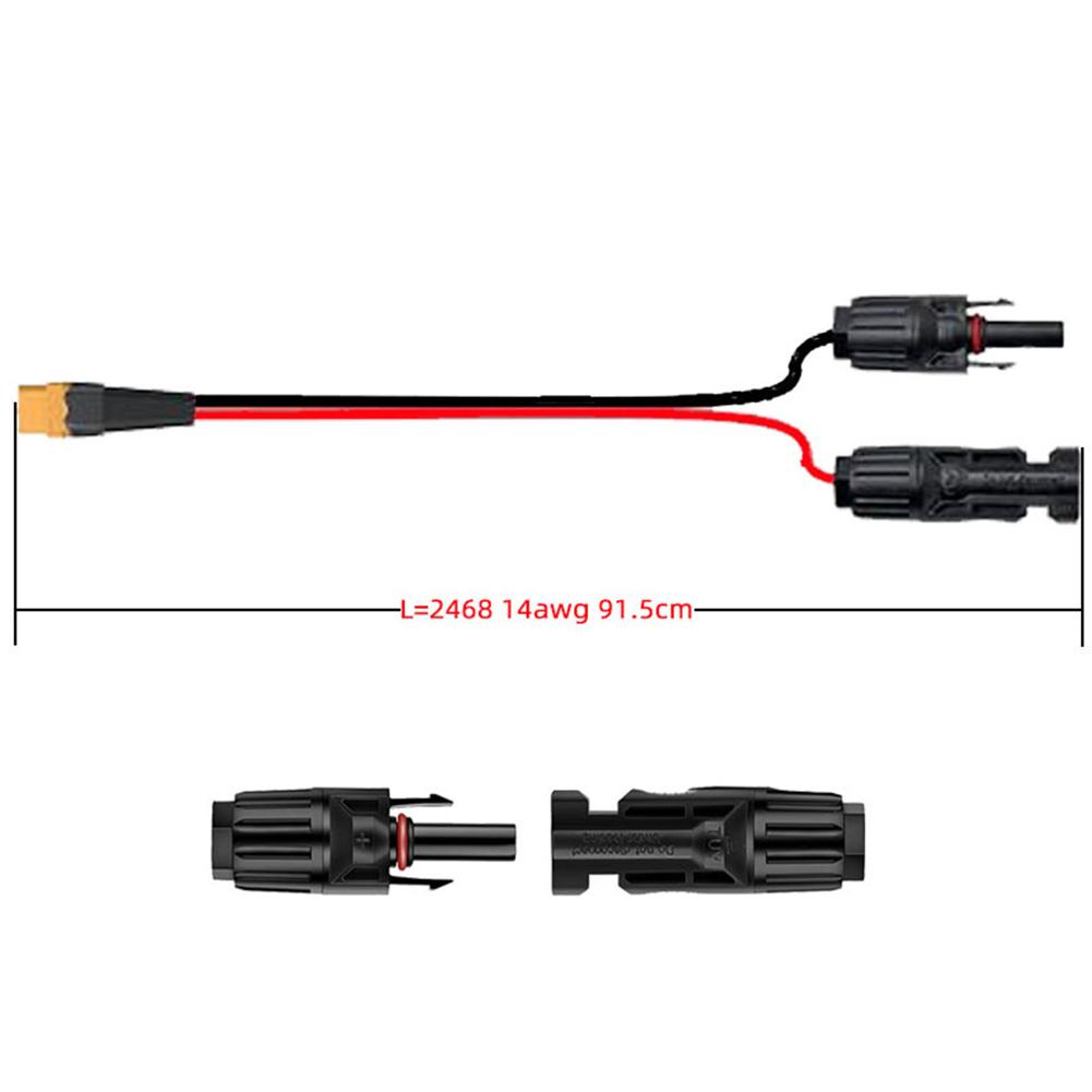 Solar Panels Cable To Extension Cable For Power Station Connectors  Mobile Energy Storage Battery Charging Connection Wire