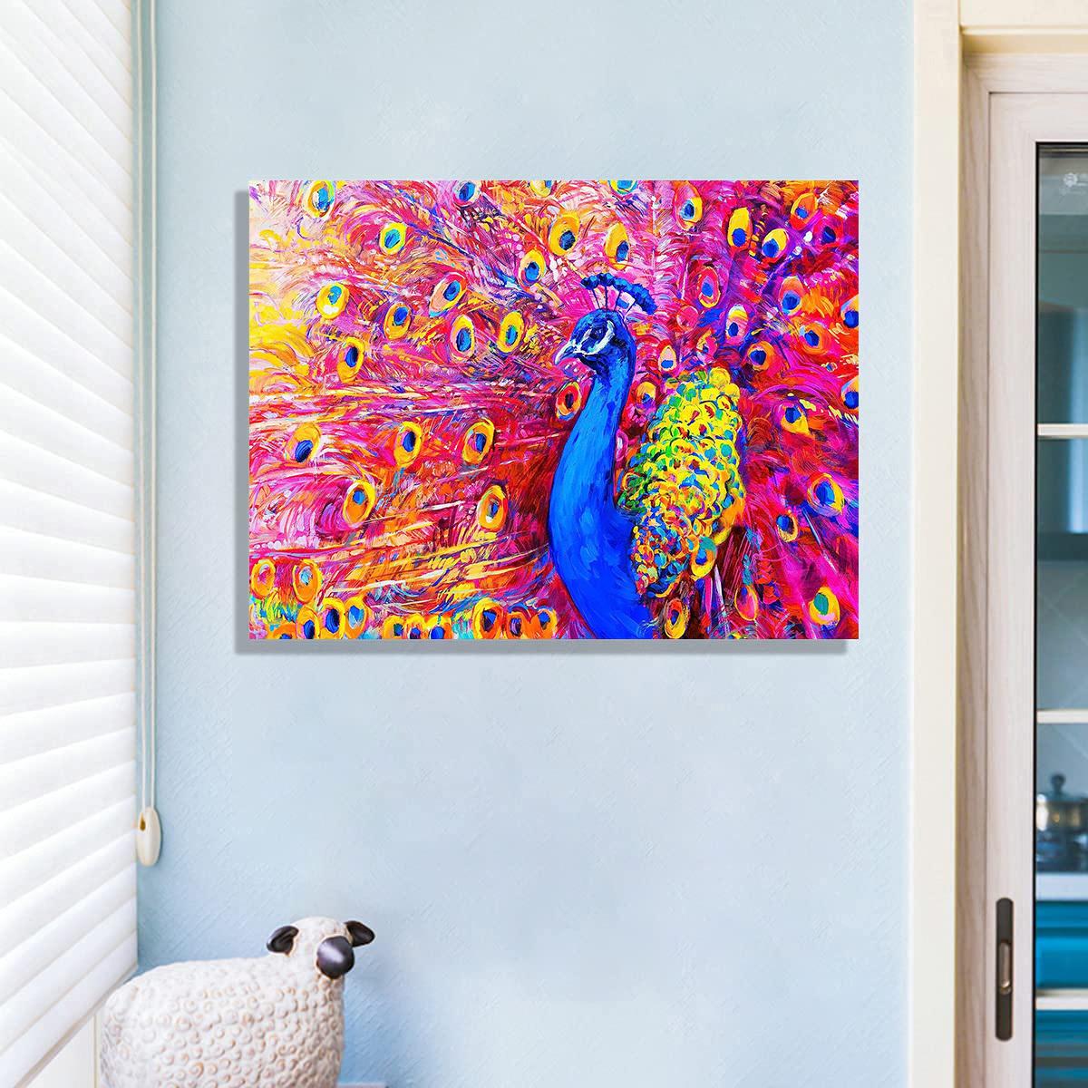 

5D DIY Алмазная картина Красивый Павлин Набор для вышивки крестом Мозаика Алмазная вышивка Роза Полный круглый/квадратный дрель Украшение дома Round 30x40cm