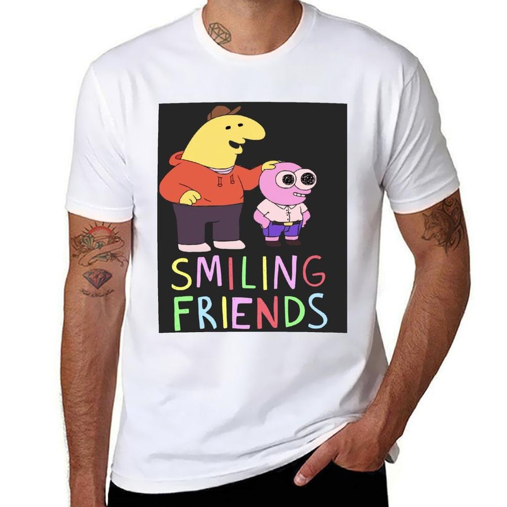 Smiling Friends T-Shirt Casual Minimalist Short Sleeve Top