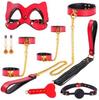 Leather Strap Bondage Set Plush Sex Toy