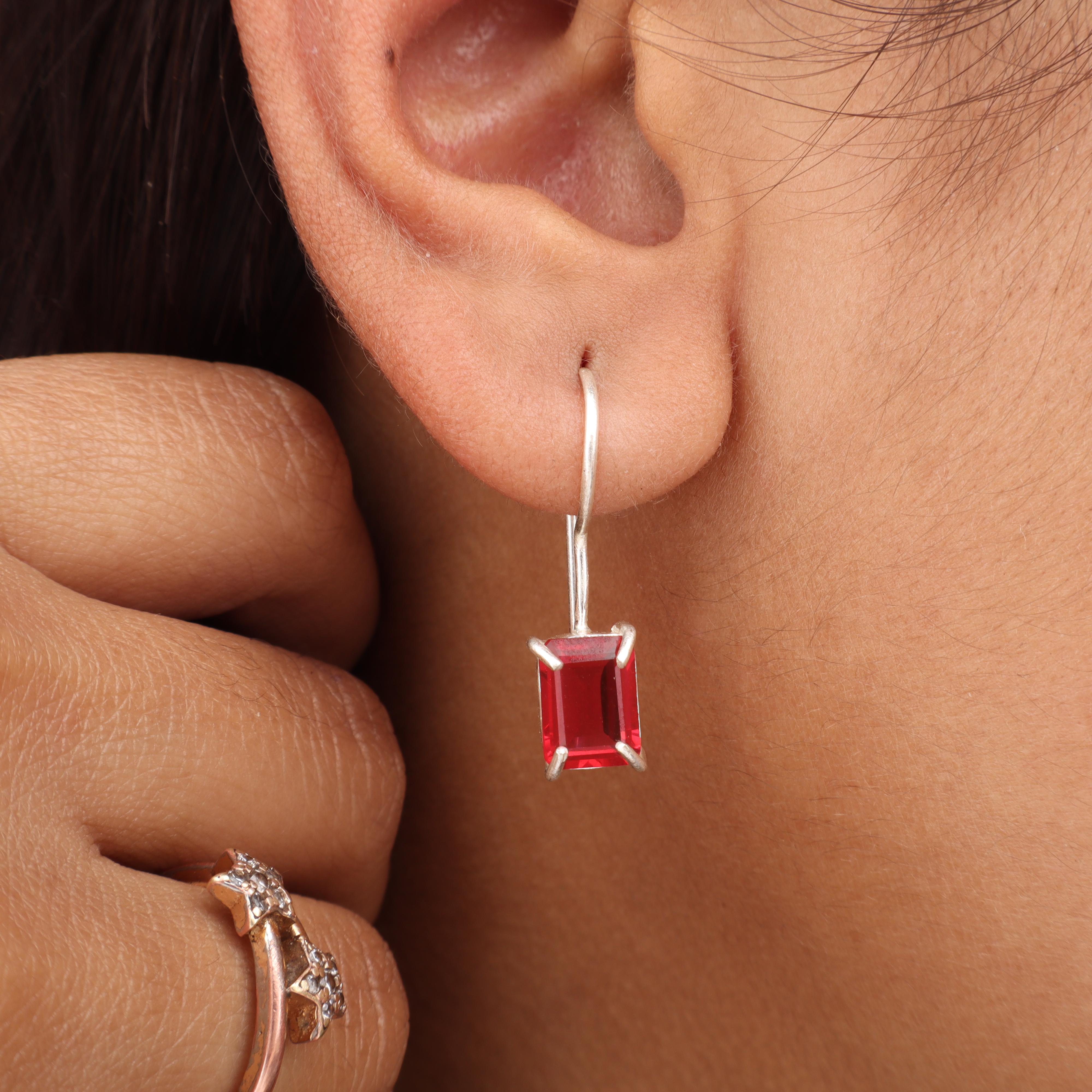 

Pink Rubellite Gemstone 925 Sterling Silver Women Earring 1 Handmade Jewelry For Valentine EE-180-6