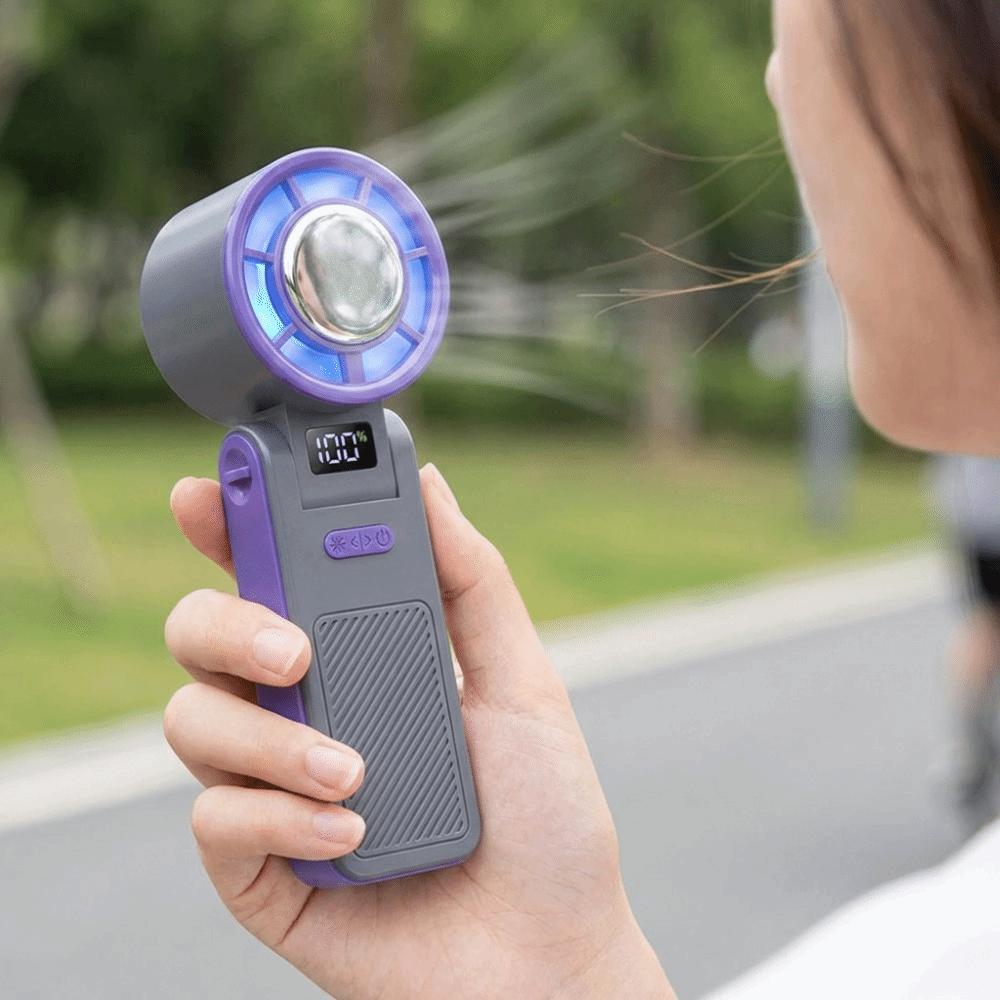 Ice Compress Cool Refrigeration Electric Fan Foldable Personal Cooling Fan Pocket Turbo Fan  Summer