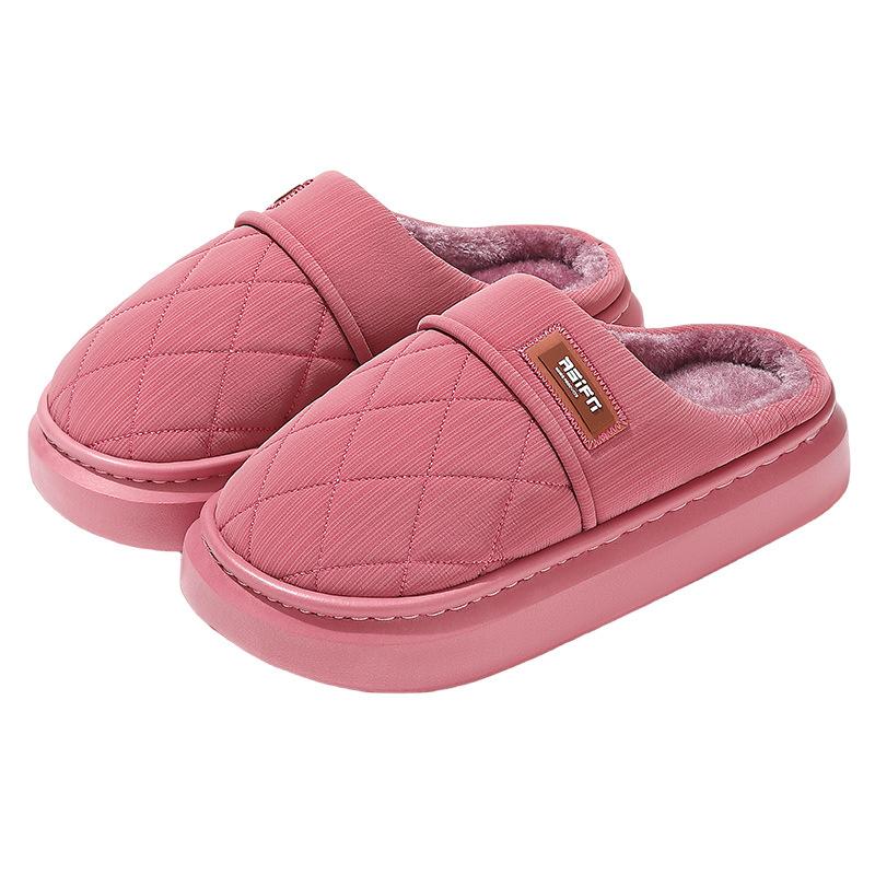 Thickened Cotton Slippers Autumn and Winter New Home Warm Fluff Non-slip Comfortable Cotton Shoes Outside