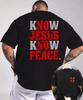Męska koszulka chrześcijańska, Koszulka Know Jesus Know Peace Q9235