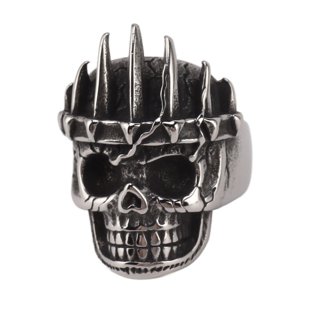Skull Ring Fashionable Decoration Hip Hop Stainless Steel Skeleton Skull Ring for Men Size 10