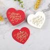100pcs Heart Shaped Cards Valentine's Day Tags White Red Paper Hanging Decoration Gift Labels DIY Crafts