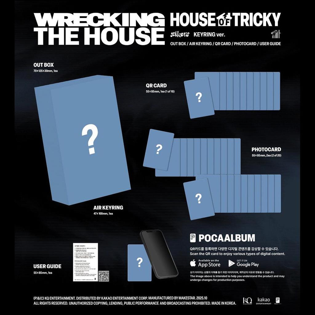 [Pre-order] xikers [HOUSE OF TRICKY  WRECKING THE HOUSE] Keyring ver. POCA ALBUM + Free Gift