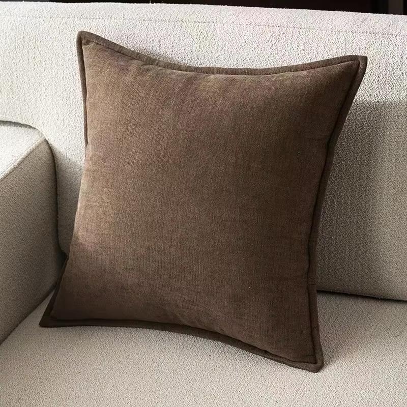 Neutrale Decoratieve Sierkussenhoezen Zachte Textuur Chenille Kussenhoes Rustieke Boerderij Kussenhoes voor Bank Sofa Slaapkamer 45x45cm