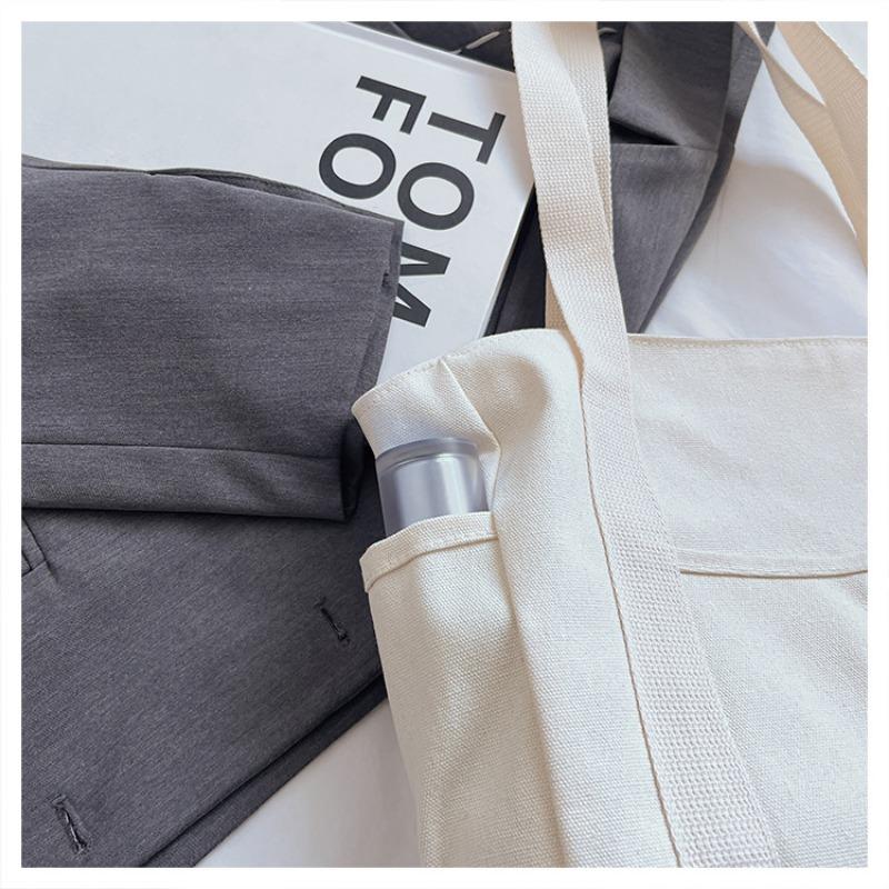 Canvas Bag, Women's Handbag, Shoulder Bag, Versatile Tote Bag, Commuting Large Capacity, Tutoring Bag, Multiple Pockets