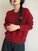 Korean Style V-Neck Wool Sweater - 2025 Autumn Trend, Loose Knit, Long Sleeve, Women's Fashion