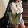 Korean Retro Corduroy Shoulder Bag New Winter Simple Large Capacity Tote Bag Texture Leisure Stylish and Versatile Storage Bag