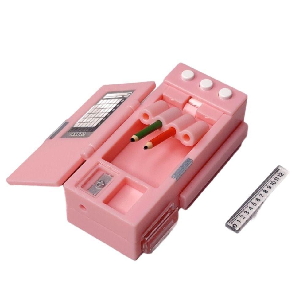

Miniature Dollhouse Pencil Case Pretend Toys Simulated Scene Pencil Box Model Multifunction Ornament Mini Stationery Box красный